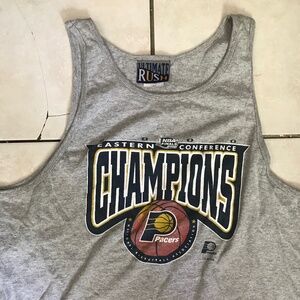 Men’s Indiana Pacers 2000 Eastern Conference Champions Shirt Tank Size Large